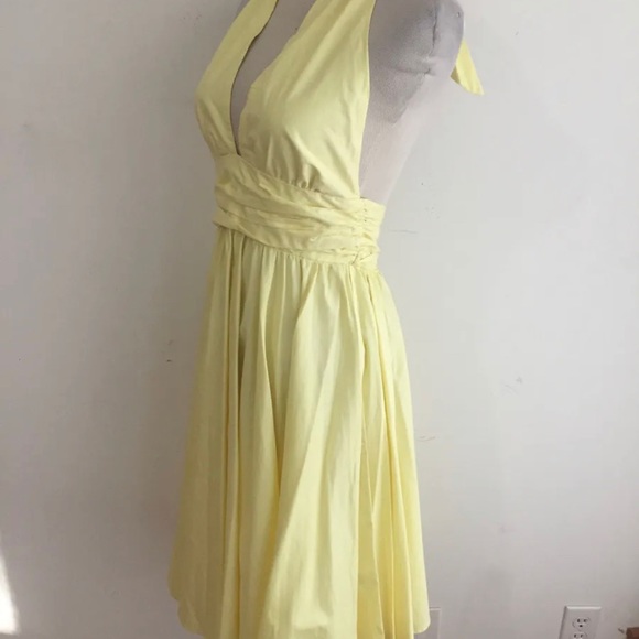 French connection lemoncello halter dress - Picture 3 of 4
